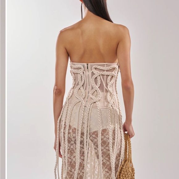 NEVER LOST TASSEL MESH CORSET - Picture 2 of 6